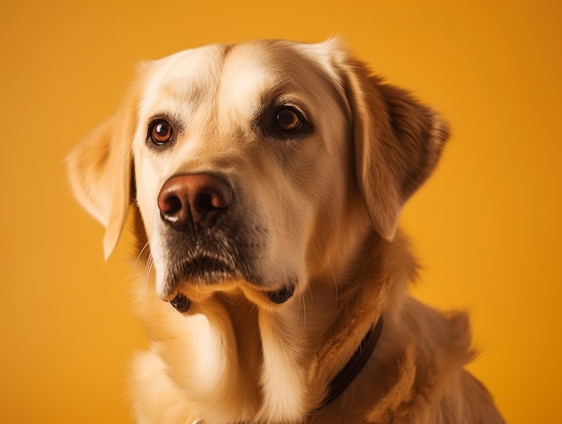 Hond gezicht portret geïsoleerd op achtergrond realistische digitale gegenereerde foto illustratie