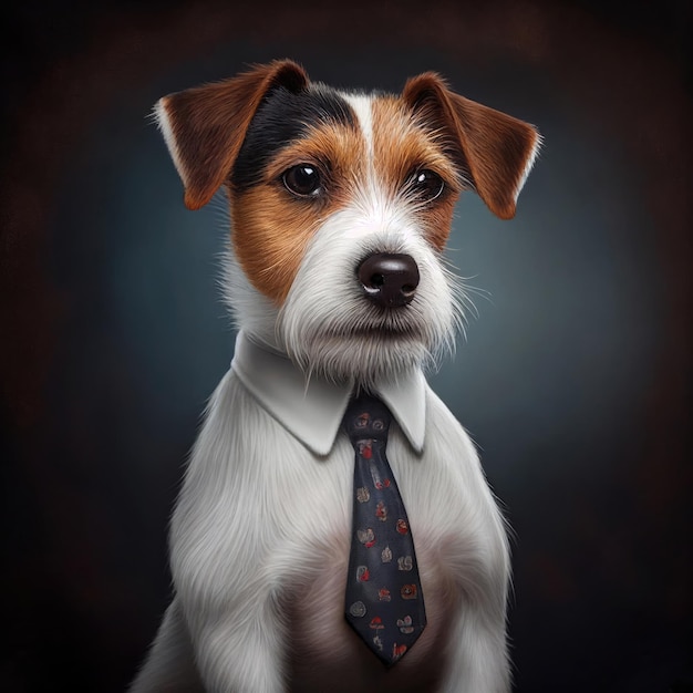 Hond in een pak Dierlijke zakenman Schattig huisdier Boss Dog Headed Man in een formeel pak
