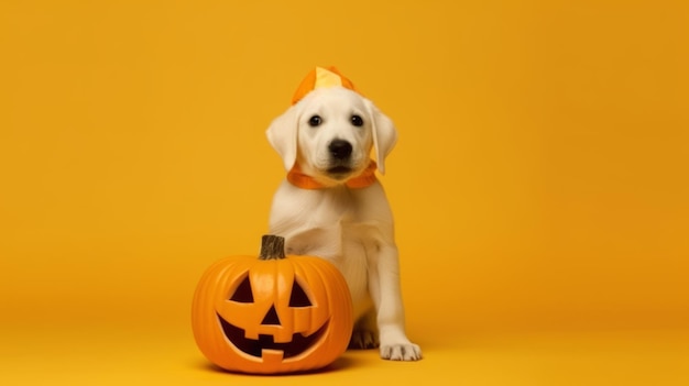 Hond in halloween kostuum.
