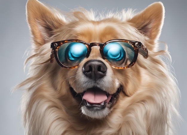 hond in zonnebril en zonnebril hond in zonnebril en zonnebril portret van een aantrekkelijke hond met s