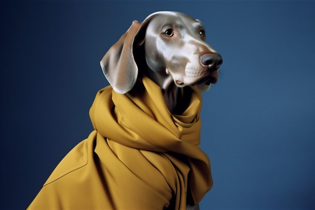 Hond kunst latex concept huisdier stijlvolle dier kleurrijke grappige mode Generatieve AI