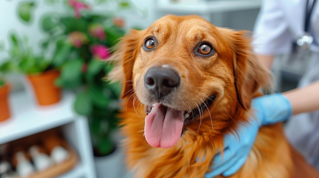 Hond met handschoen dichtbij Generatieve AI