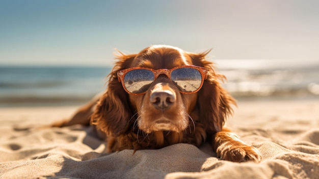 Hond op het strand