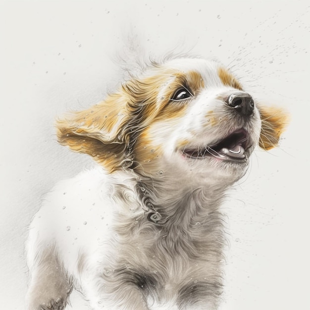 Hond Puppy Leuke Abstracte Pastelkleur