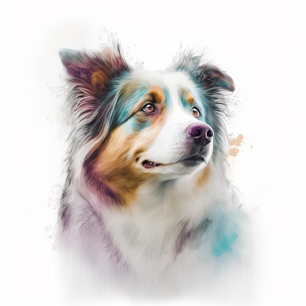 Hond Puppy Leuke Abstracte Pastelkleur