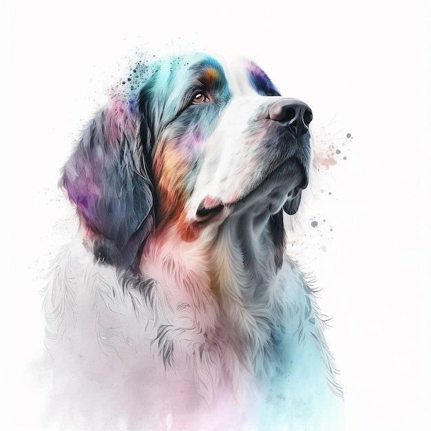 Hond Puppy Leuke Abstracte Pastelkleur