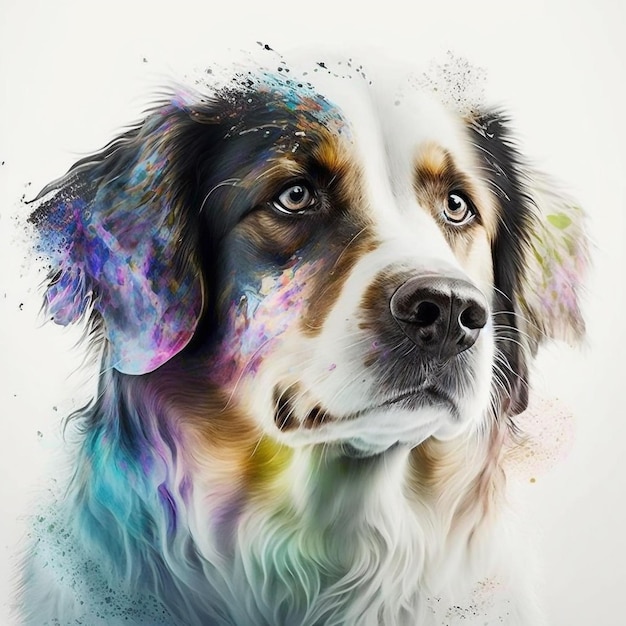 Hond Puppy Leuke Abstracte Pastelkleur