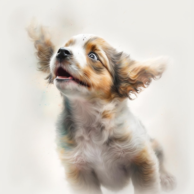 Hond Puppy Leuke Abstracte Pastelkleur