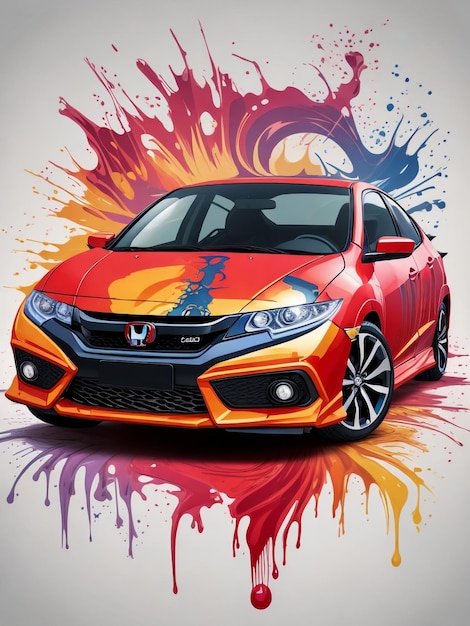 Honda Civic vectorafbeelding Druipend