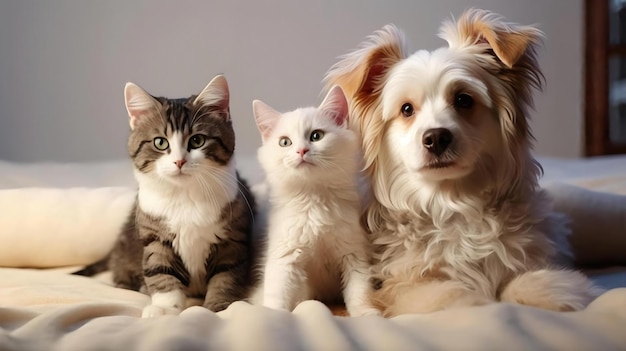 Honden en katten leven samen