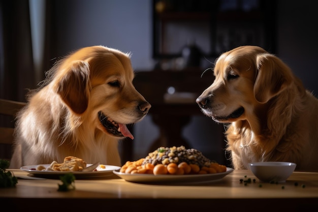 Honden houden van eten Genereer Ai