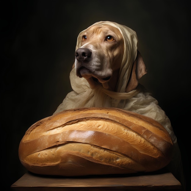 Honden van puur brood