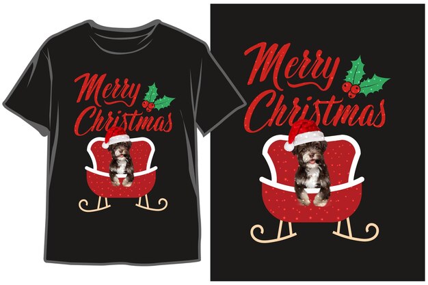 Hondenrassen Vrolijk kerst T-shirt ontwerp Kerst Dog T-shirt Kerst T-shirts ontwerp