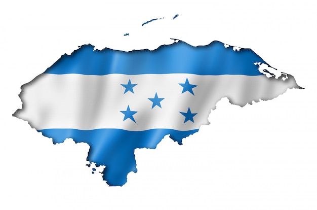 Honduras flag map