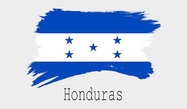 Honduras flag on white background