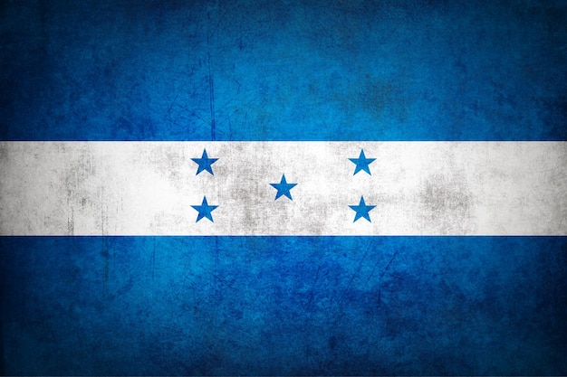 Honduras flag with grunge texture.