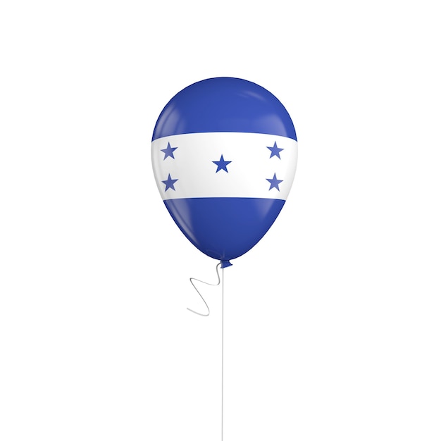 Honduras vlag ballon aan een touwtje 3D-rendering