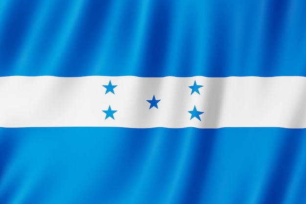 Honduras vlag zwaaien in de wind.