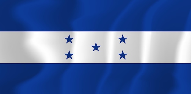 Honduras Zwaaide Vlag Illustratie Vector Achtergrond