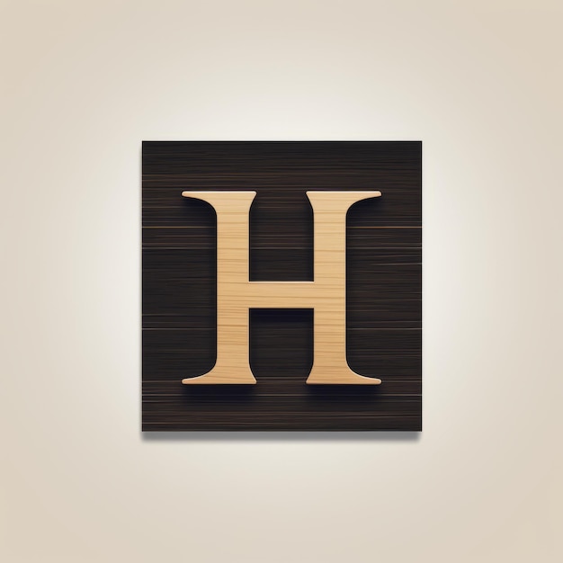 Honed Craft An Exquisite HShaped Logo Empowering Woodworking Excellence