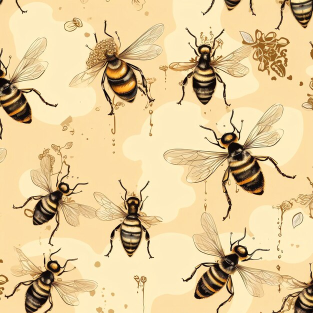 Honey Bee Digitale PapierHoneycomb Scrapbook PapierBumble Bee Digitale achtergrondBumble Bee Papier