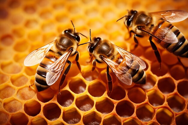 Honey bees in synchronized labor