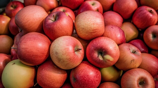 Honey crisp apples at a local outdoor market