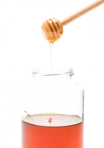 Honey drip in jar