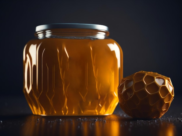 Honey glass jar AI generated