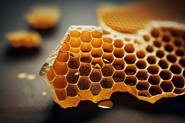 Honey and honeycombs with honey AI Generated