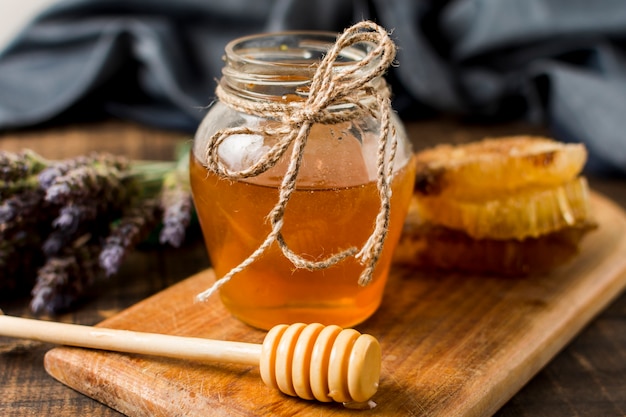 Honey jar with spoon