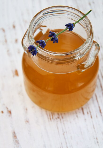 Honey and lavender flowers