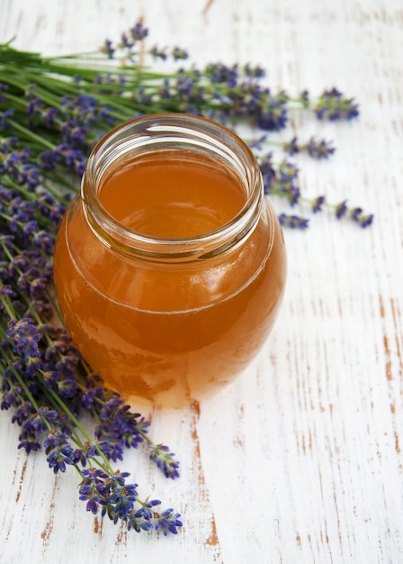 Honey and lavender flowers