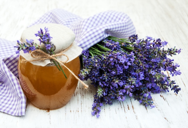 Honey and lavender flowers