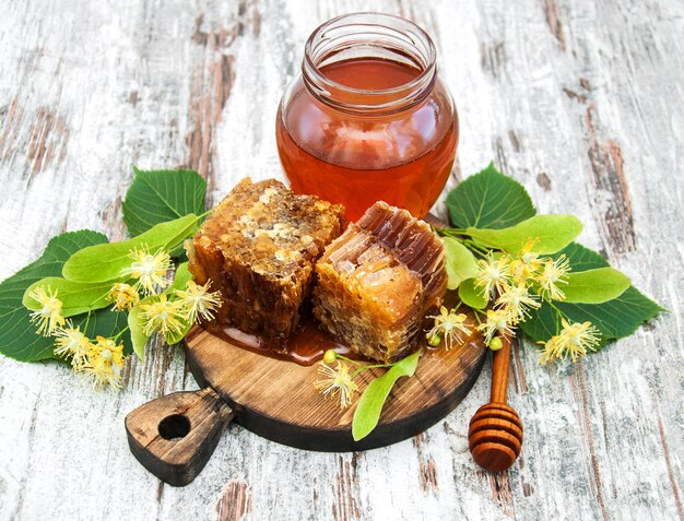 Honey and  linden flowers