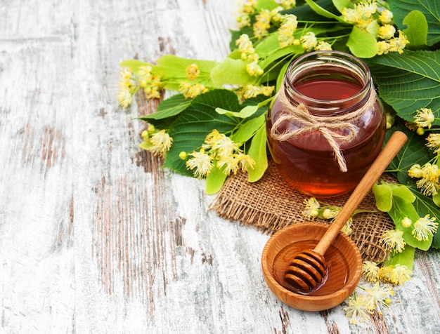 Honey and  linden flowers