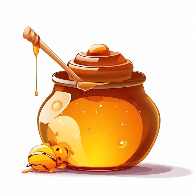 Photo honey pot illustration