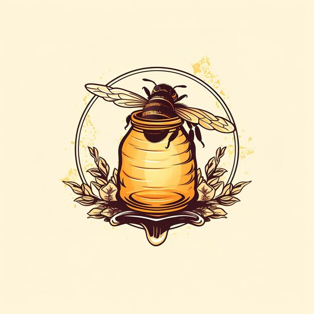 Photo honey pot illustration