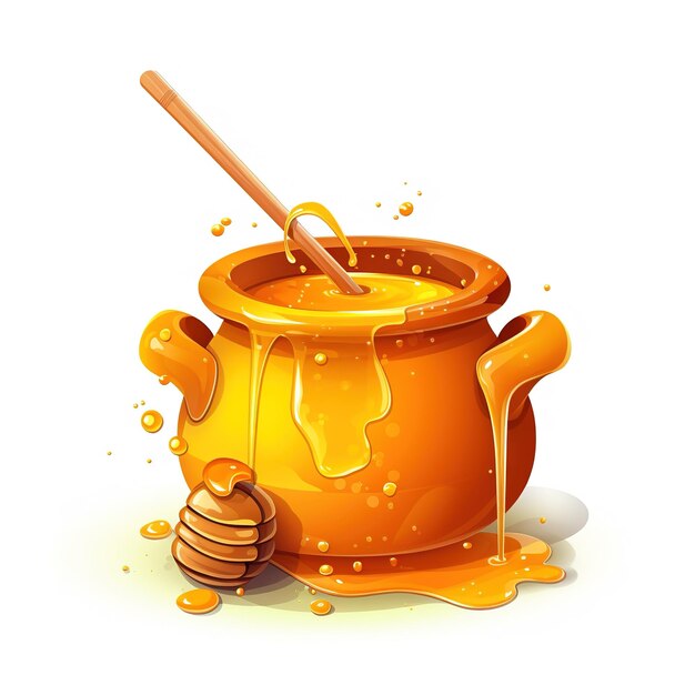 Photo honey pot illustration