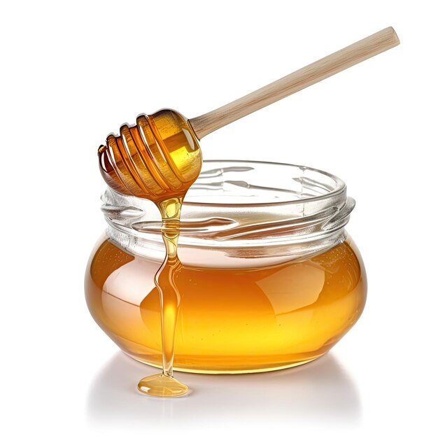 Honey's Golden Touch Cinematic Still Life with Wooden Dipper