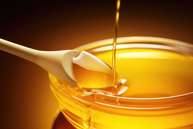 Honey and spoon for beauty treatment