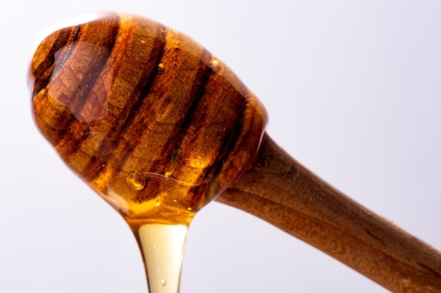 Honey on spoon