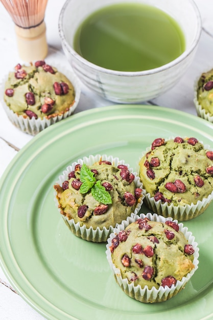 Torta di muffin del tè del miele che pulisce