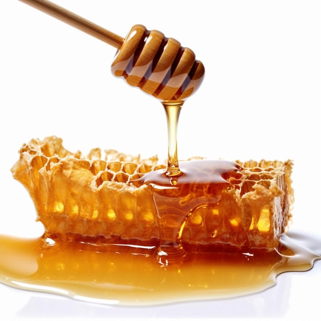 Honey with white background high quality ultra hd