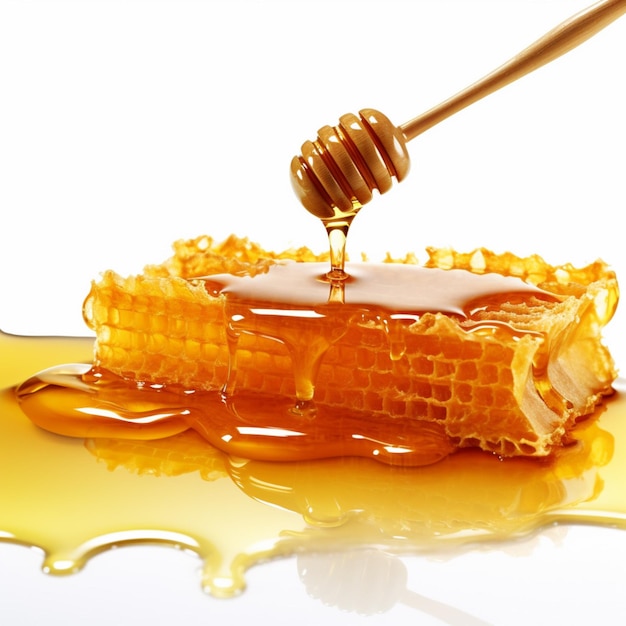 Photo honey with white background high quality ultra hd