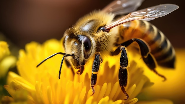 Honeybee close up