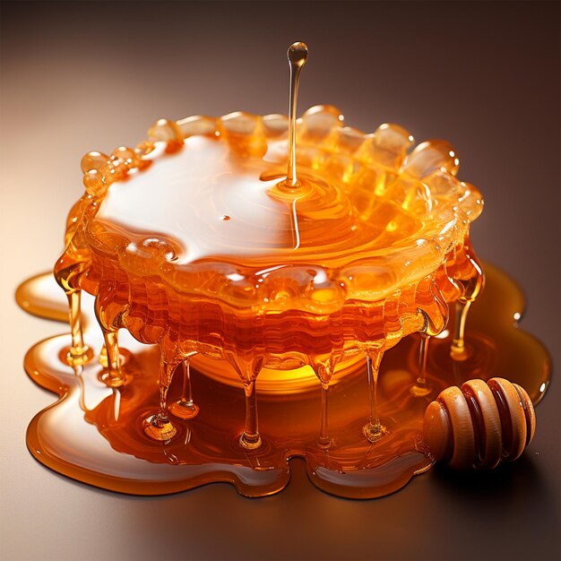 Honeycomb bijenwas AI gegenereerde afbeelding