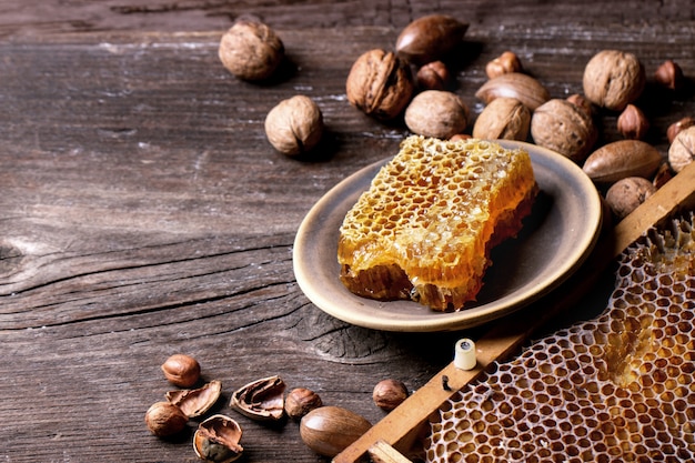 Honeycomb and nuts