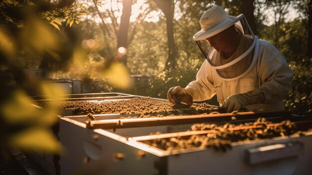 Honeycombs honeybee bee farm