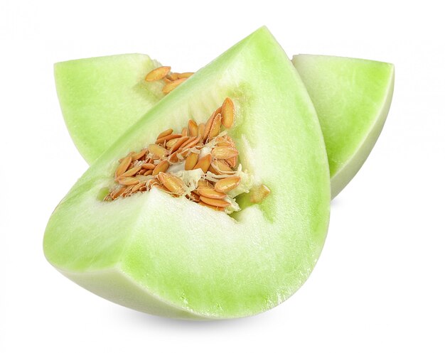 Honeydew melon isolated on white background